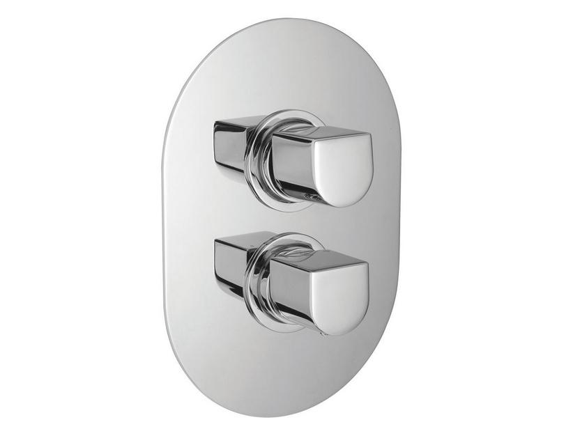Mitigeur monocommande thermostatique pour douche à encastrer avec inverseur 3-4 voies Infinity chrome | IperCeramica