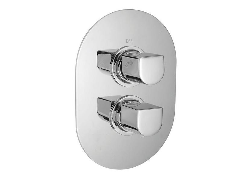 Mitigeur monocommande thermostatique pour douche à encastrer avec inverseur 2 voies Infinity chrome | IperCeramica