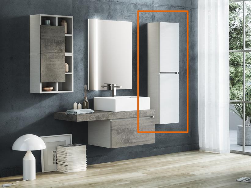 Colonne de salle de bains Qubo 2 portes réversibles blanc Matrix | IperCeramica