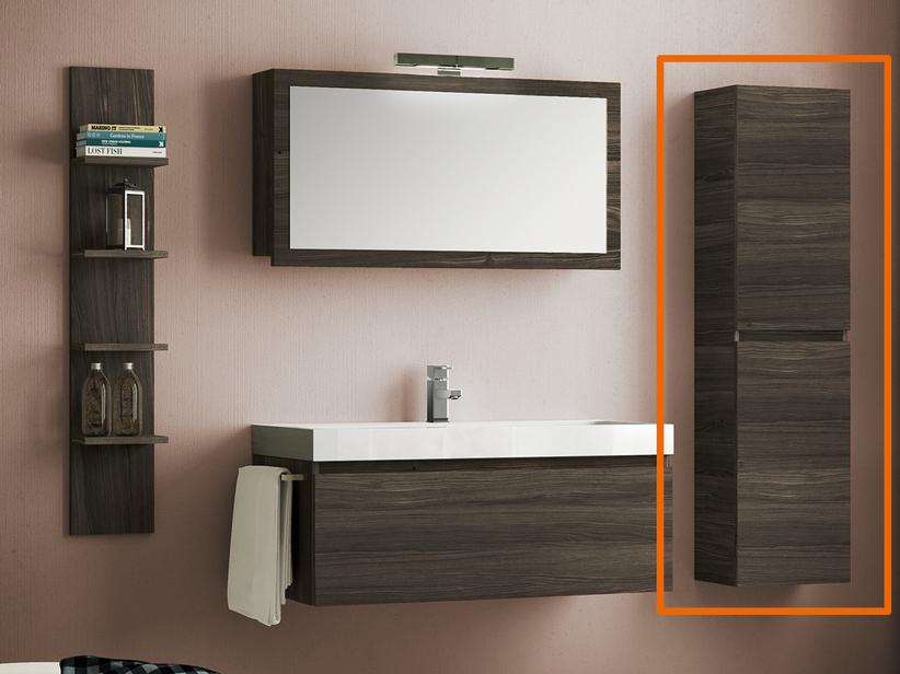 Colonne de salle de bains Qubo 2 portes réversibles orme lave | IperCeramica
