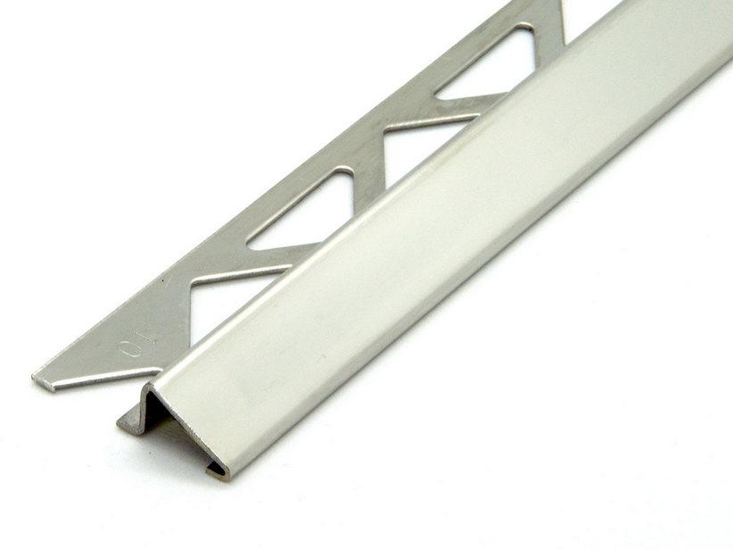 Profilé barre de seuil dénivelé Global Slide acier inox brillant h10mm 90cm | IperCeramica