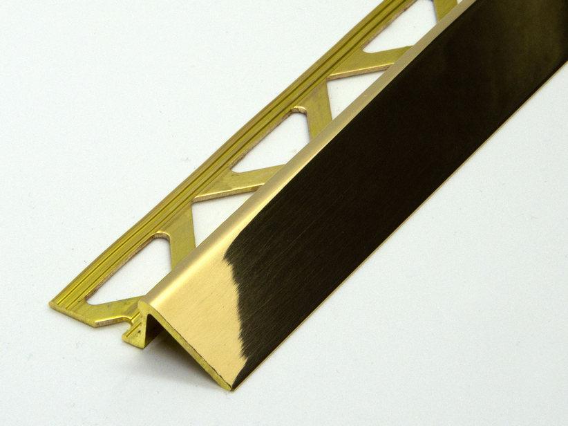 Profilé barre de seuil dénivelé Global Slide laiton brillant h10mm 90cm | IperCeramica
