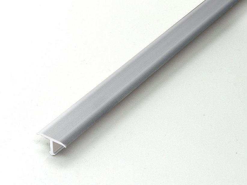 Profilé de finition couvre-joints Global Cover aluminium anodisé argent 14x9 2,7m | IperCeramica