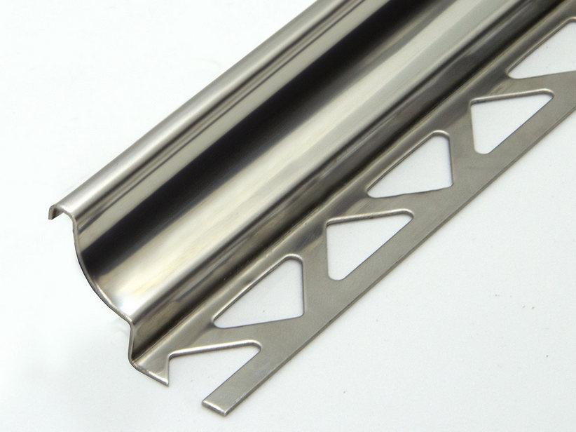 Profilé de finition corniche Global Cove acier inox brillant 8mm 2,7m | IperCeramica