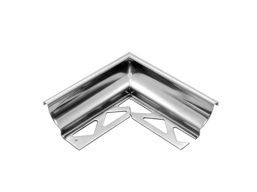 Profilé Global Cove pièce d'angle interne acier inox 12,5mm | IperCeramica