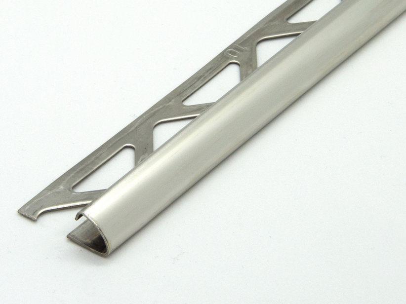 Profilé de finition d'angle Global Round acier inox brillant Lux 8mm 2,7m | IperCeramica