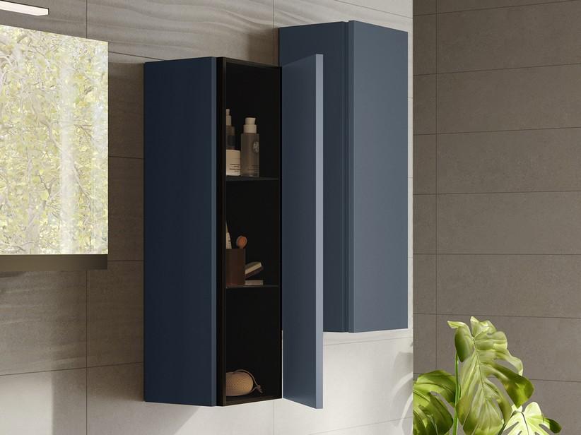 Armoire murale TOUCH L28xP25xH84 cm bleu nuit mat | IperCeramica