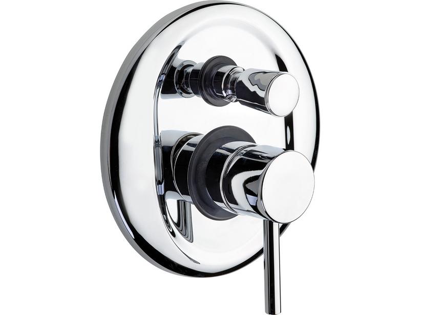 Mitigeur monocommande douche à encastrer avec inverseur 2 voies Carola chrome | IperCeramica
