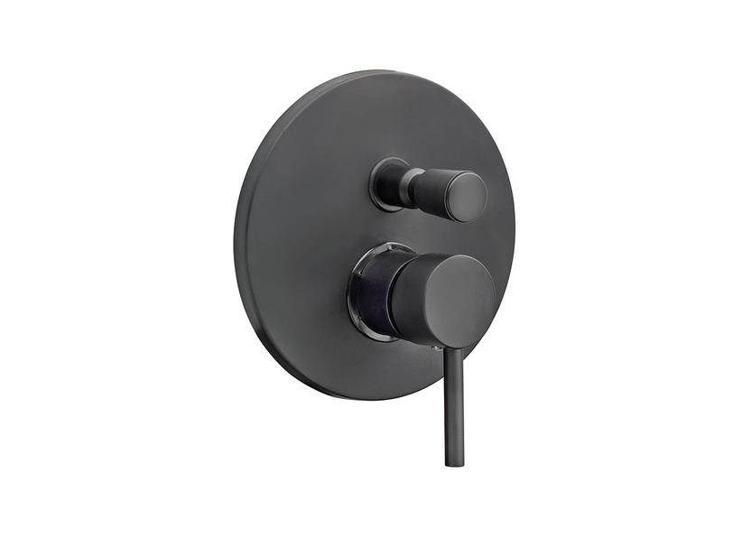 Mitigeur monocommande douche à encastrer avec inverseur 2 voies Carola noir mat | IperCeramica
