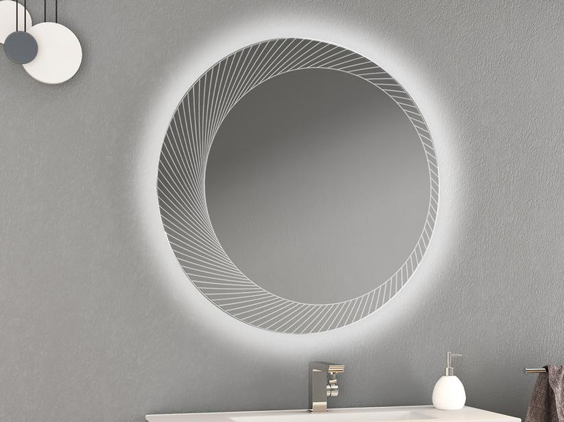 Miroir de salle de bains avec LED BH Uovo 80x80 | IperCeramica