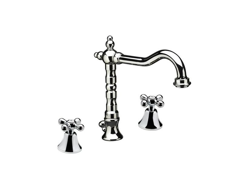 Ensemble robinets pour lavabo 3 trous Olimpia chrome | IperCeramica