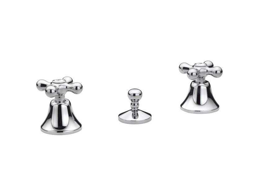 Ensemble robinets pour bidet Olimpia avec canne centrale chrome | IperCeramica