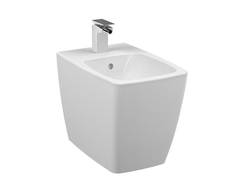 Bidet à poser Metropole adossé au mur blanc brillant | IperCeramica