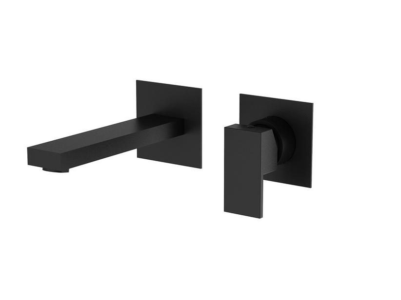 Mitigeur de lavabo mural Atlanta noir mat | IperCeramica
