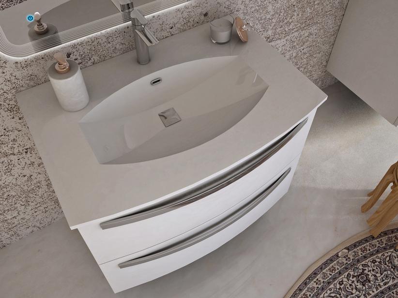 Plan de vasque Unitop intégré Corallo résine 101x52 | IperCeramica