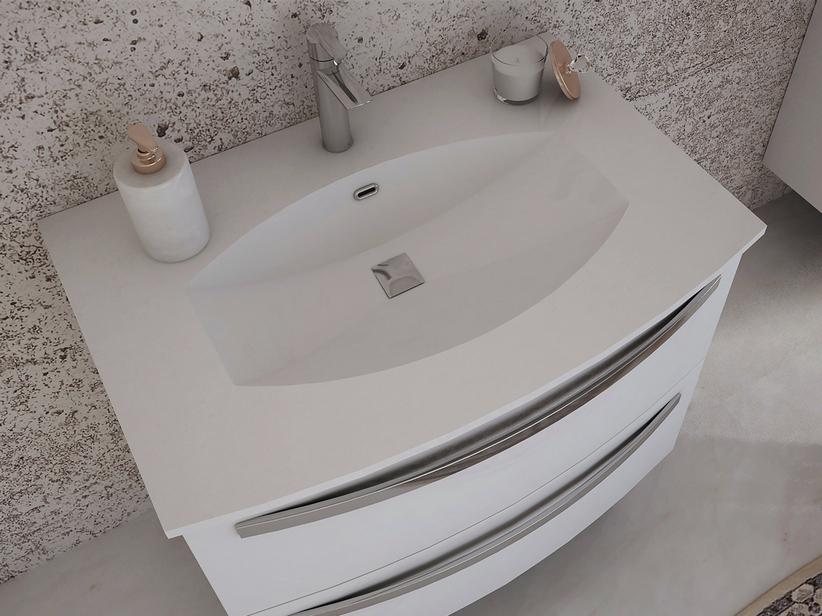 Plan de vasque Unitop intégré Corallo résine 75x52 | IperCeramica