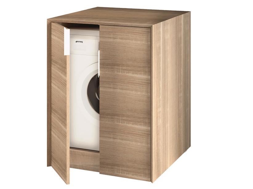 Meuble haut pour lave-linge Tribeca bas 70x73 cm h93 2 portes chêne Bruges | IperCeramica