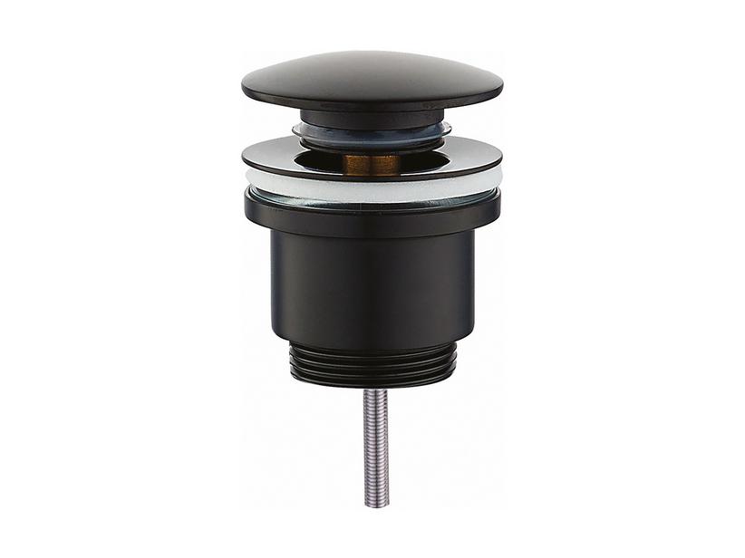 Bonde de lavabo click clack universelle ronde noire mate | IperCeramica