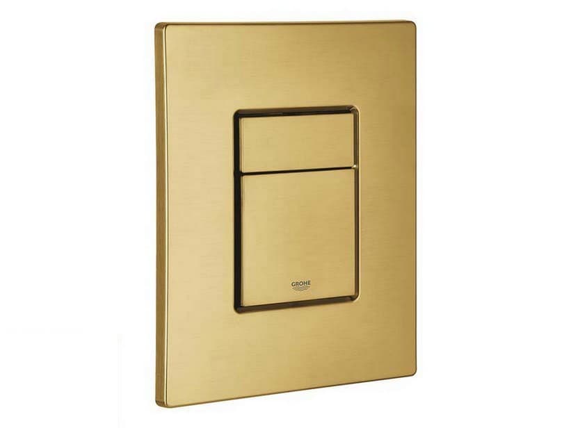 Plaque WC Grohe Skate Cosmo 2 boutons or satiné | IperCeramica
