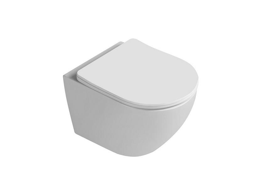 WC suspendu Cardano rimless 48,5x37 blanc mat | IperCeramica