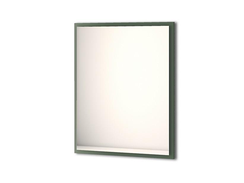 Miroir de salle de bains avec lumière Led Classic 90x73 cm vert sauge mat | IperCeramica