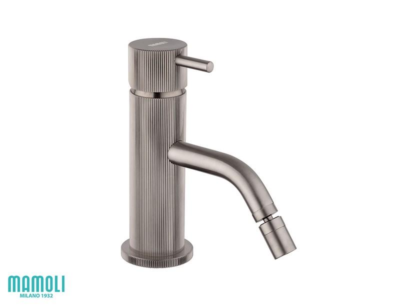 Mitigeur monocommande bidet Gretha laiton effet inox brossé | IperCeramica
