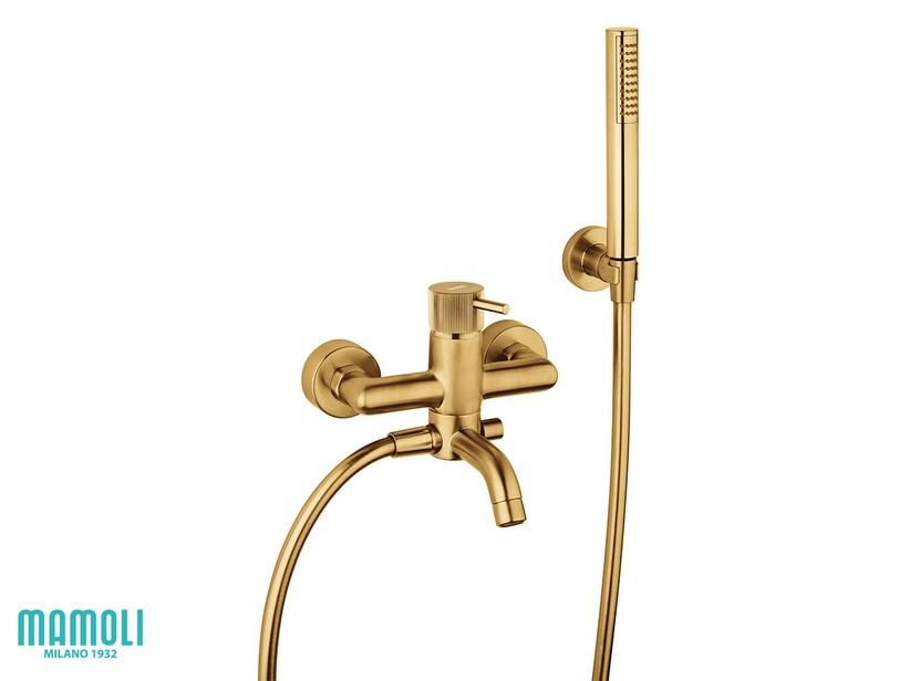 Mitigeur monocommande externe pour baignoire Gretha laiton or brossé | IperCeramica