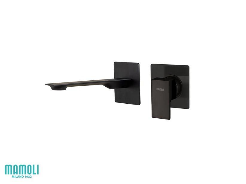 Mitigeur monocommande pour lavabo encastré Michela sans bonde noir mat | IperCeramica