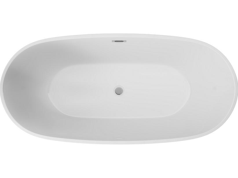Baignoire îlot avec pieds Alpinia 170x80x58 cm blanc brillant | IperCeramica