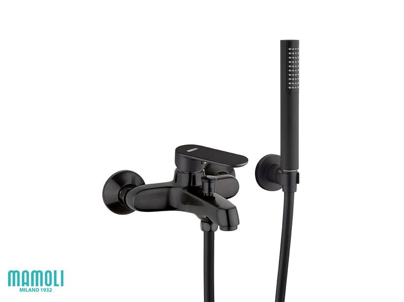 Mitigeur monocommande externe pour baignoire Sadler avec accessoire de douche noir mat | IperCeramica