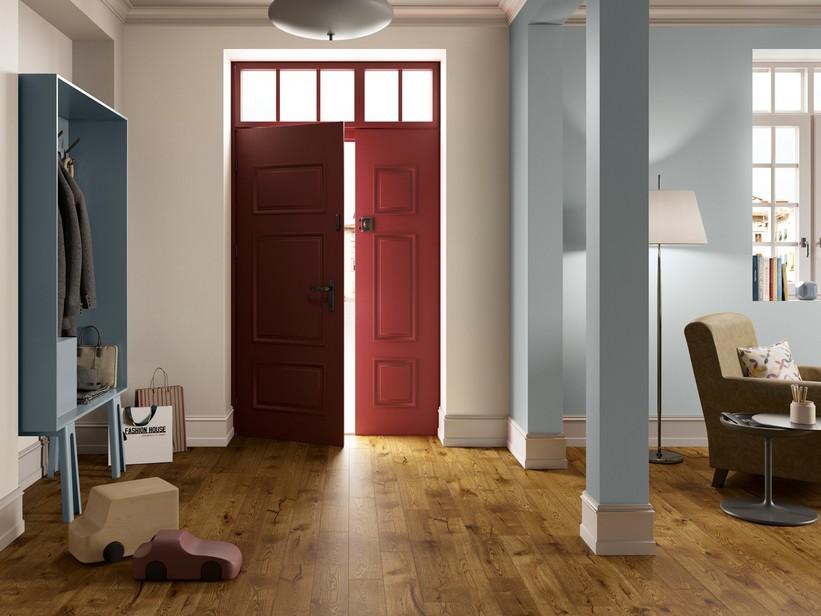Parquet contrecollé en chêne foncé brossé verni - Vermont | IperCeramica