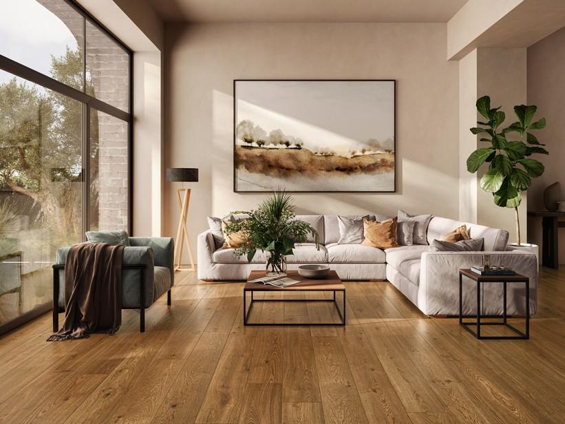 Carrelage Ascot Brown 22,5x180 grès cérame effet chêne marron | IperCeramica