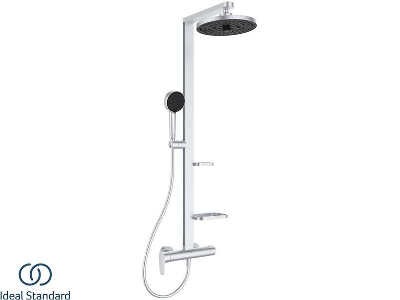 Colonne de douche Ideal Standard® Alu+ 2 fonctions argent brossé | IperCeramica