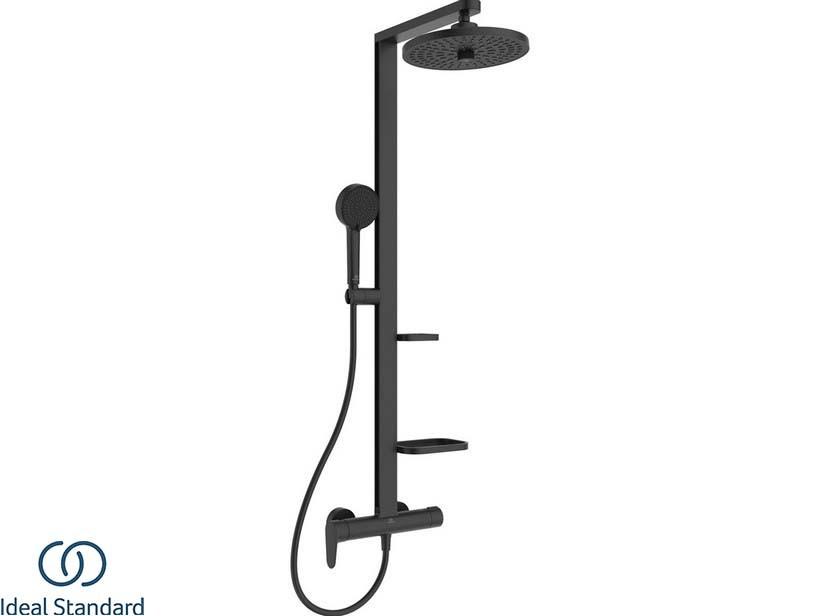 Colonne de douche Ideal Standard® Alu+ 2 fonctions noir mat | IperCeramica