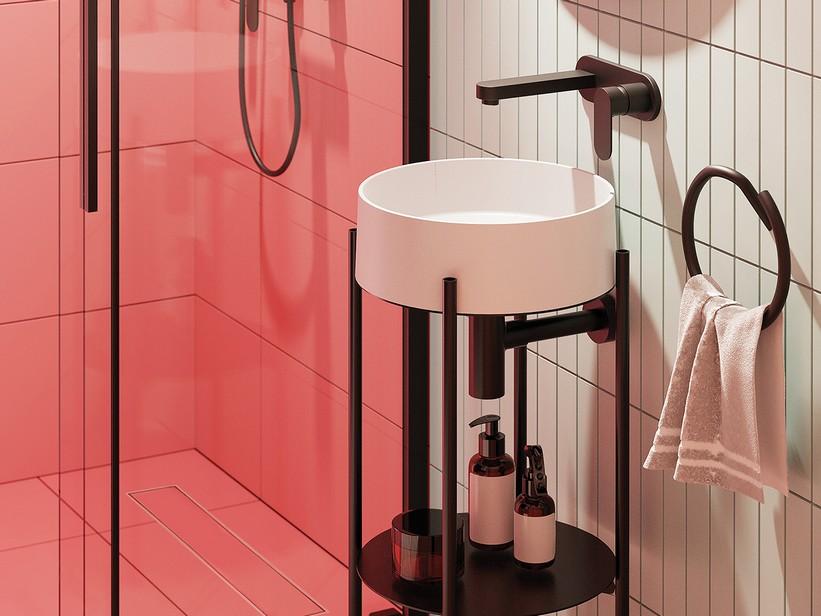 Vasque à poser Silia Ø36 cm granite blanc albâtre | IperCeramica