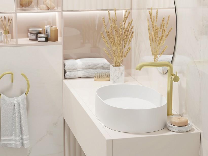 Vasque à poser Silia 55x35 cm granite blanc albâtre | IperCeramica