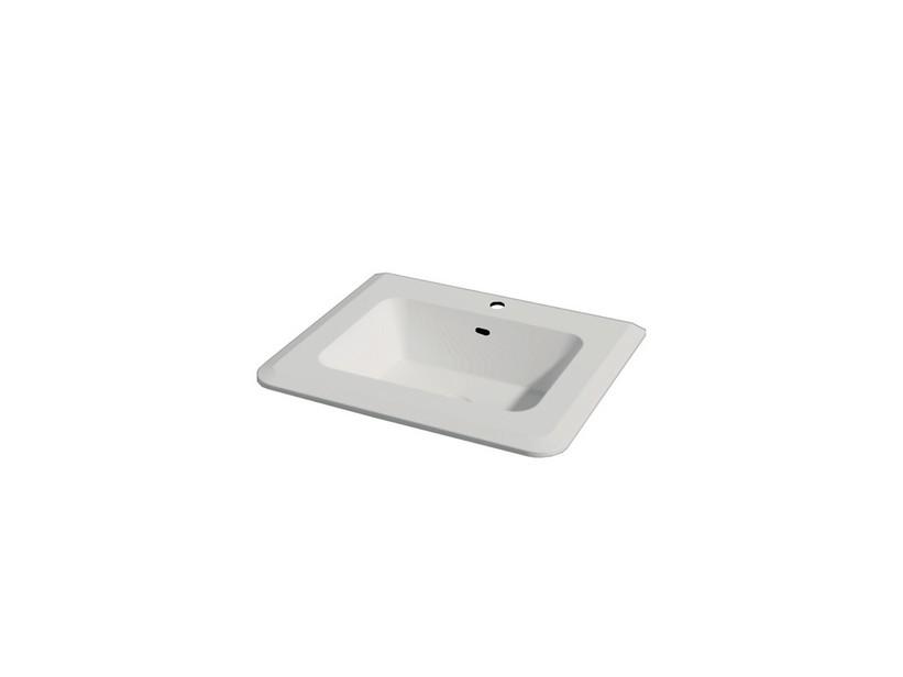 Lavabo en résine Atlas 61 cm blanc mat | IperCeramica