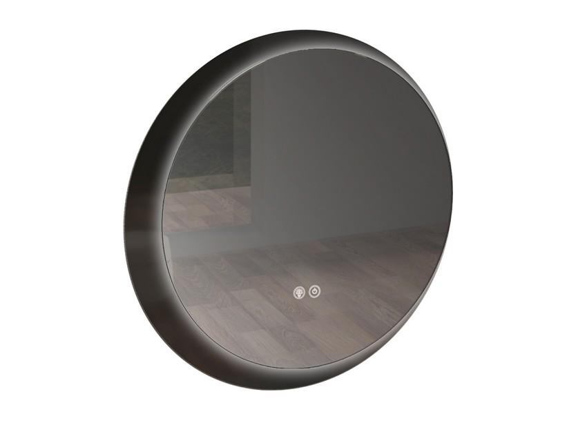 Cadre ATLAS Ø117 en Plexiglass Noir pour miroir rond rétroéclairé | IperCeramica
