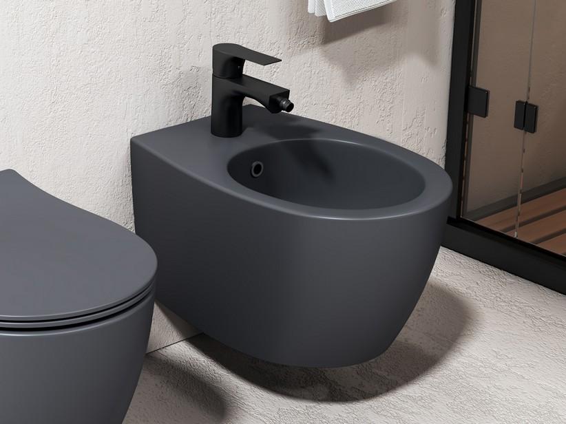 Bidet suspendu Sentimenti Neo 51x36 cm gris mat | IperCeramica