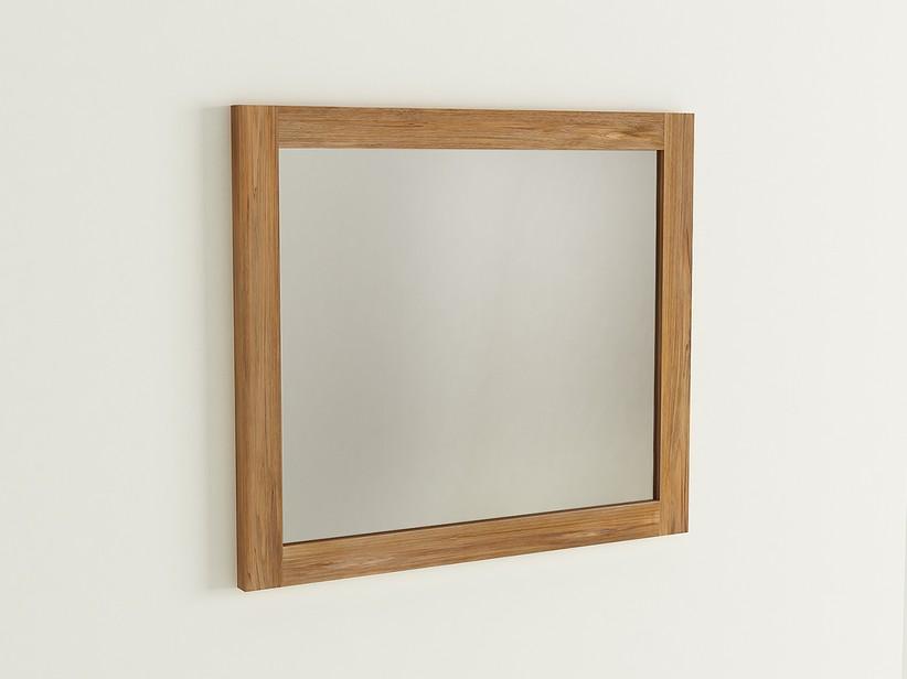 Miroir de salle de bains LOMBOK 80x70 cm avec cadre en Teck massif naturel | IperCeramica