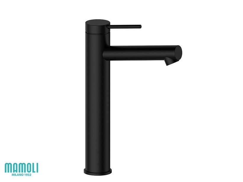 Mitigeur haut pour lavabo Roma en inox AISI304 sans bonde finition noir mat | IperCeramica