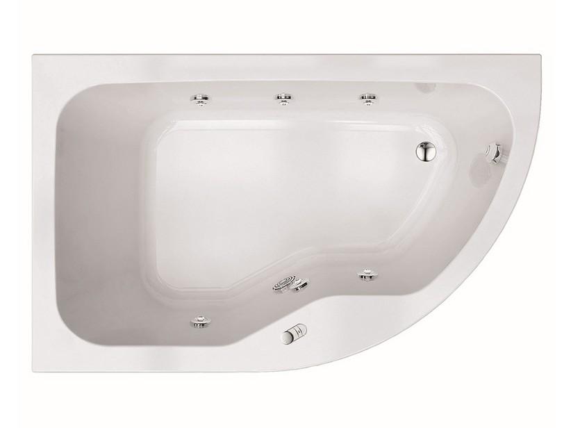Baignoire balnéo Joy 160x100 cm panneau en angle version gauche | IperCeramica