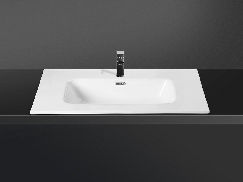Lavabo Smart Unitop 81x46,5 cm en céramique blanc brillant | IperCeramica