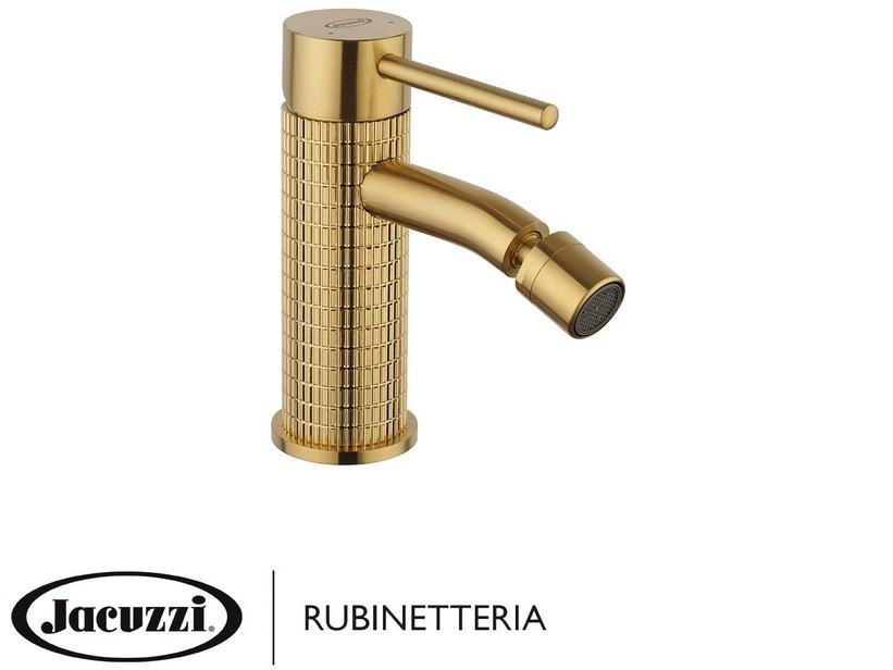 Mitigeur pour bidet Jacuzzi® Noemi en laiton sans bonde finition PVD or brossé | IperCeramica