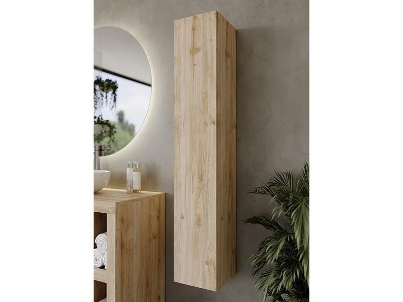 Colonne salle de bains Link suspendue 4 compartiments 26xH138 cm chêne/blanc mat | IperCeramica