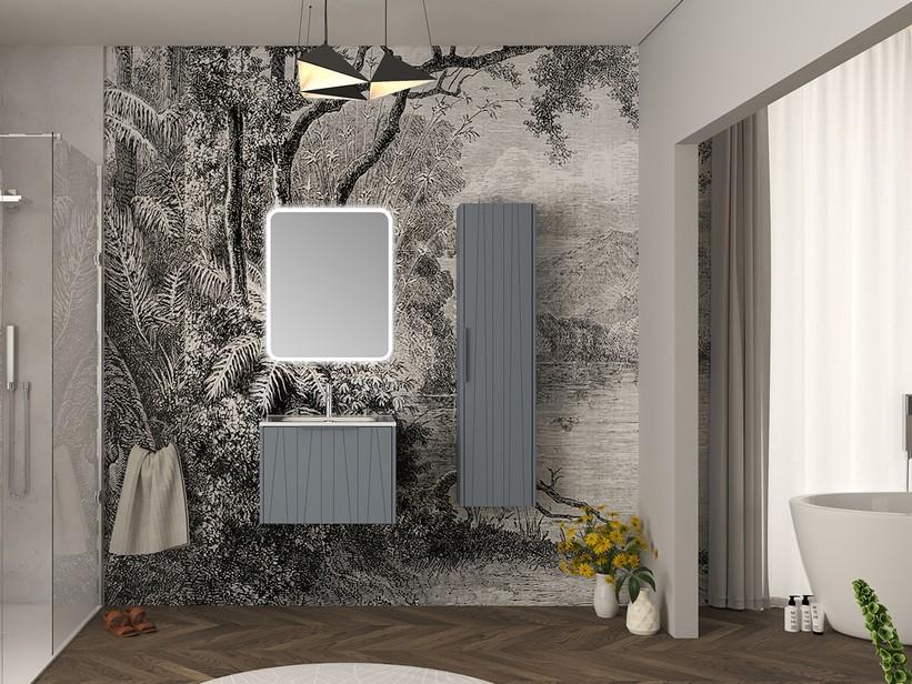 Colonne de salle de bains Unika 140x35 cm bleu mat | IperCeramica