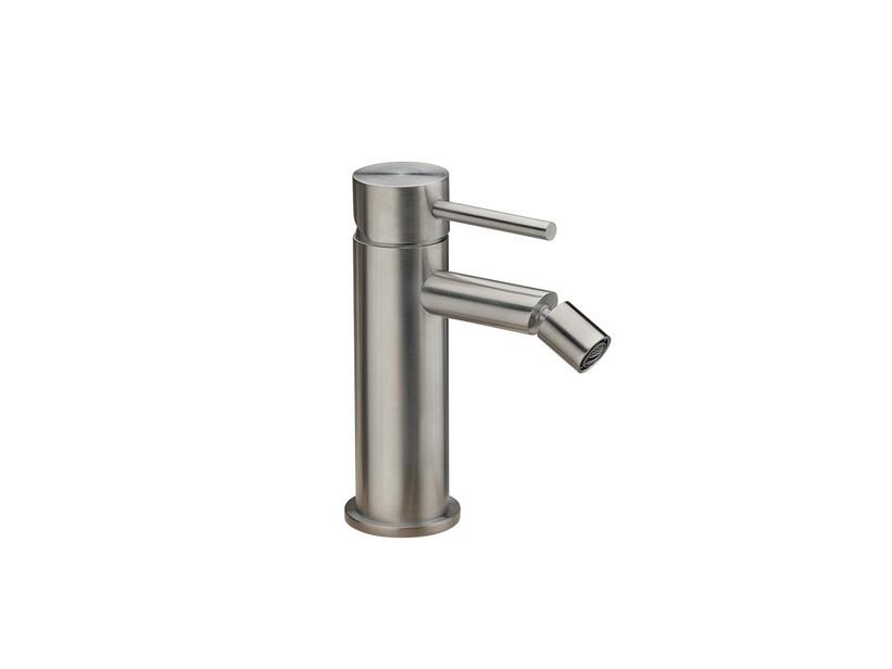 Mitigeur pour bidet Petra inox 316 monocommande sans bonde en acier brossé | IperCeramica