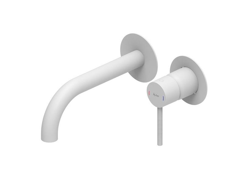 Mitigeur pour lavabo mural encastré Easy-Box Bora monocommande blanc mat | IperCeramica