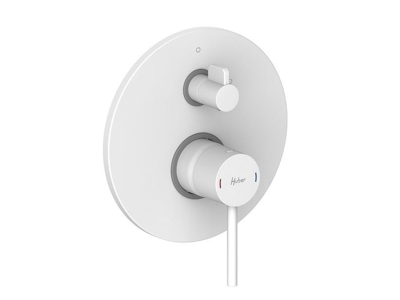 Mitigeur encastré pour douche 2 voies Bora monocommande blanc mat | IperCeramica