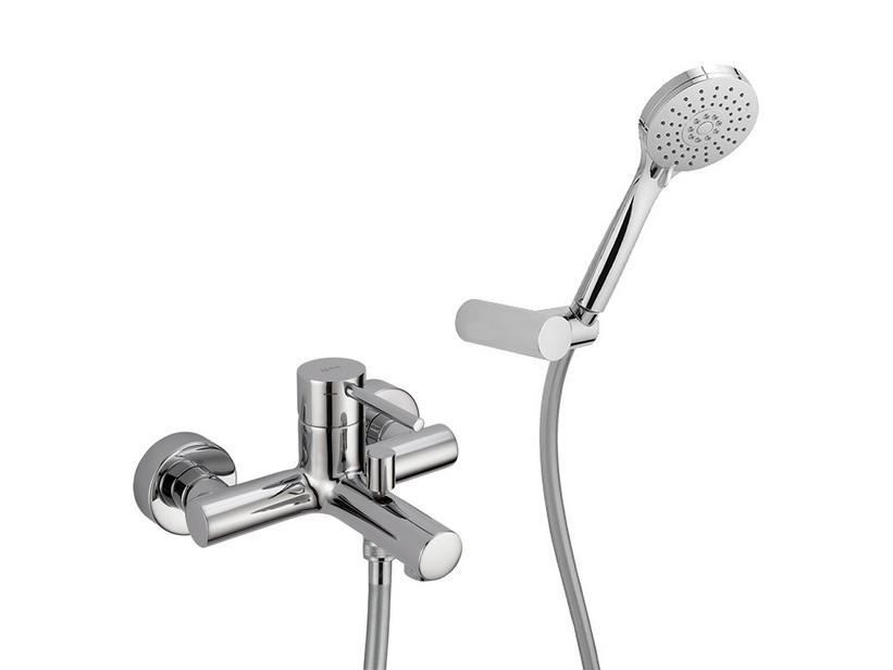 Mitigeur pour baignoire Bora monocommande avec support douchette chrome | IperCeramica